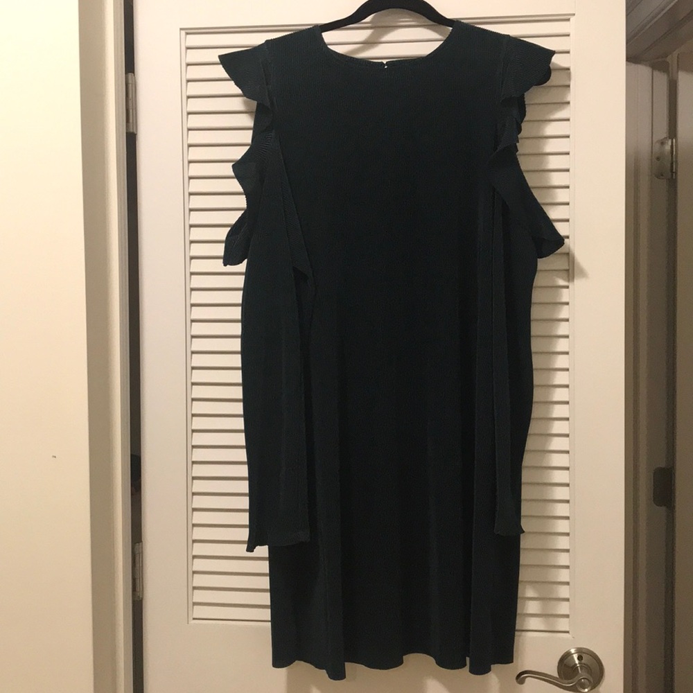 Long sleeve cold shoulder dress